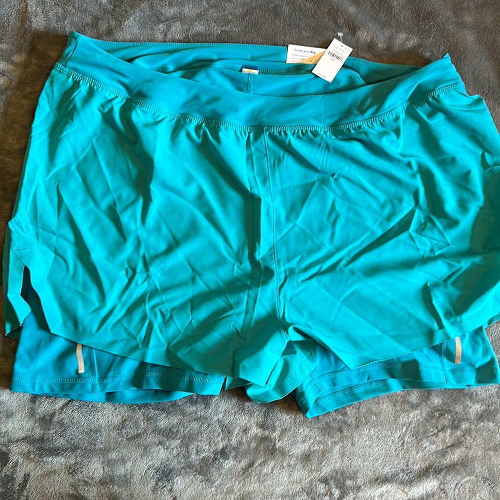 Old navy 2 in 1 run shorts, XXL, Teal
